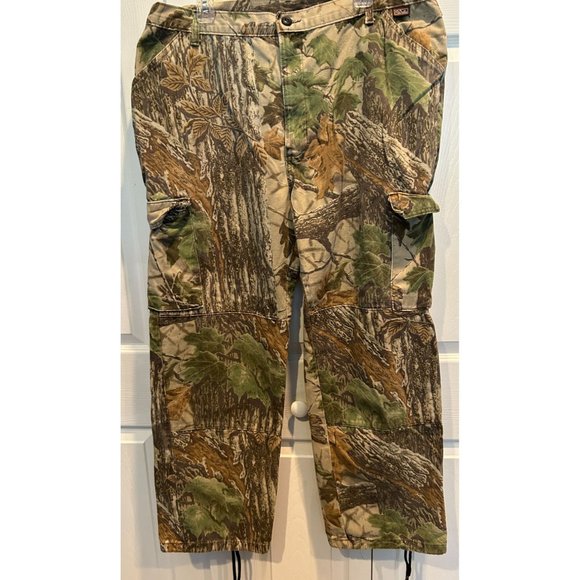 Walls Camo Hunting Pants XL Waist 42-44 Adjustable Green Brown Hardwoods - Picture 1 of 7